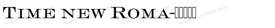 Time new Roma字体转换